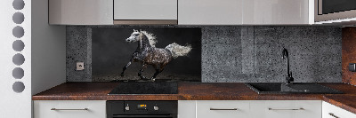 Achterwand keuken Grijze Arabische paard