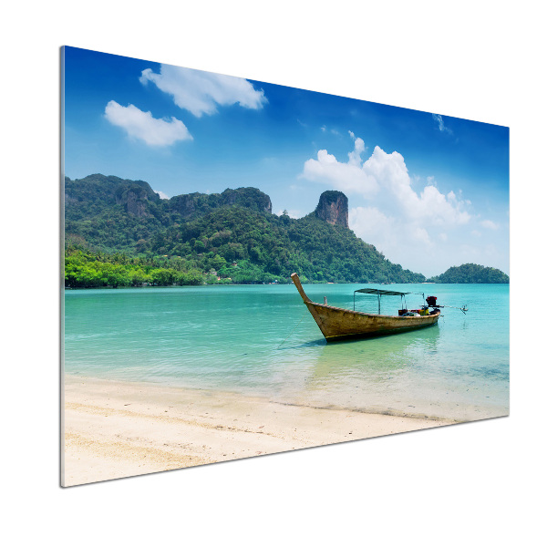 Panel szklany do kuchni Łódka