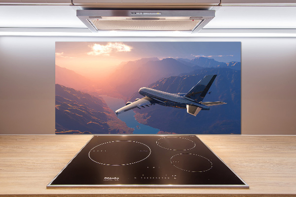 Glazen achterwand keuken Vliegtuig