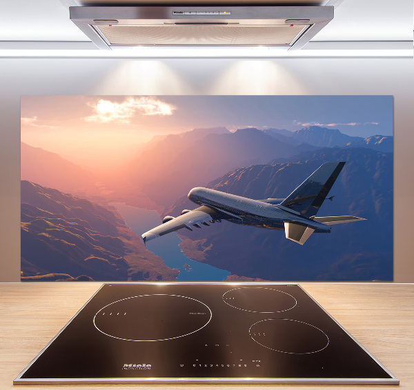 Glazen achterwand keuken Vliegtuig
