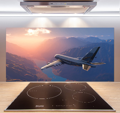 Glazen achterwand keuken Vliegtuig