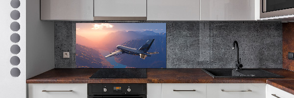 Glazen achterwand keuken Vliegtuig