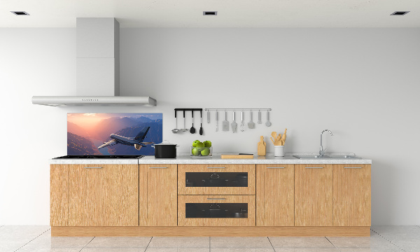 Glazen achterwand keuken Vliegtuig