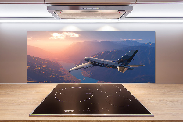 Glazen achterwand keuken Vliegtuig