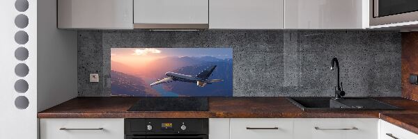 Glazen achterwand keuken Vliegtuig