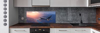 Glazen achterwand keuken Vliegtuig