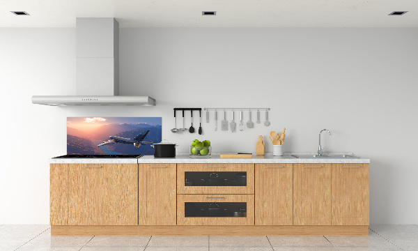 Glazen achterwand keuken Vliegtuig