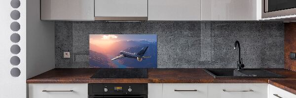 Glazen achterwand keuken Vliegtuig