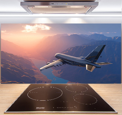 Glazen achterwand keuken Vliegtuig