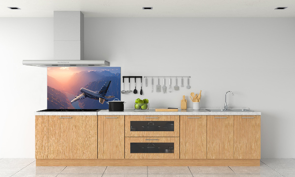Glazen achterwand keuken Vliegtuig
