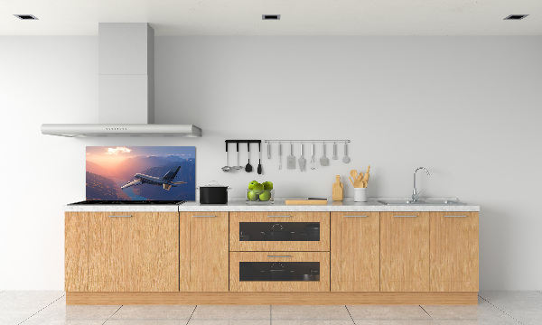 Glazen achterwand keuken Vliegtuig