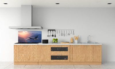 Glazen achterwand keuken Vliegtuig