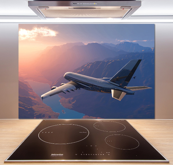 Glazen achterwand keuken Vliegtuig