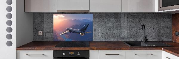 Glazen achterwand keuken Vliegtuig