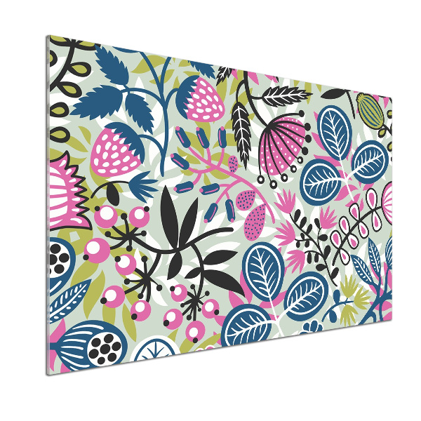 Achterwand keuken Bloemenpatroon