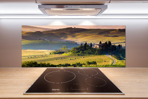 Glazen achterwand keuken Toscane, Italië