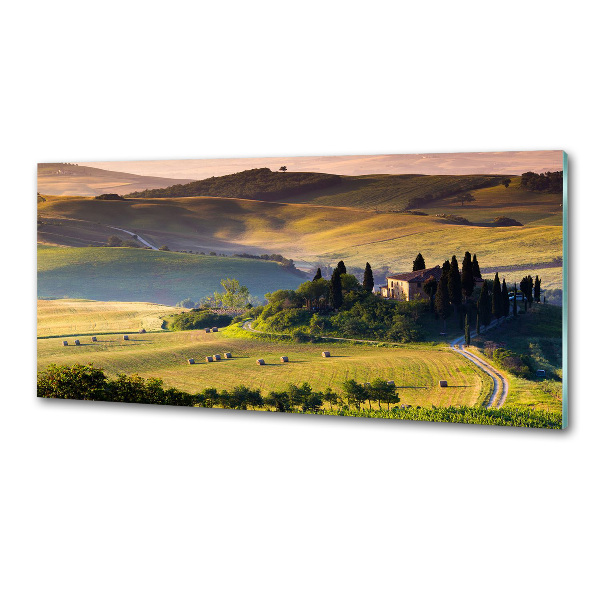 Glazen achterwand keuken Toscane, Italië