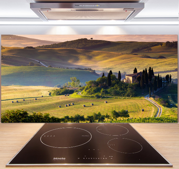 Glazen achterwand keuken Toscane, Italië