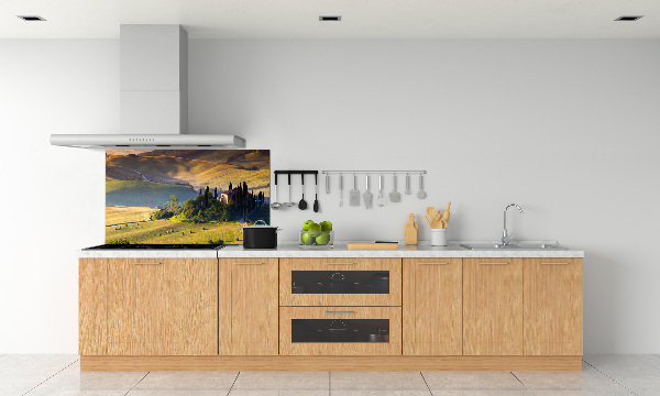 Glazen achterwand keuken Toscane, Italië