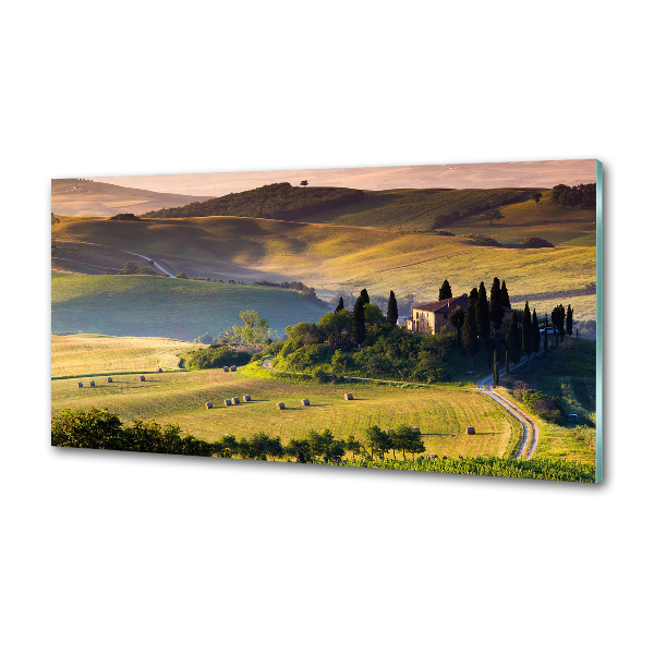 Glazen achterwand keuken Toscane, Italië