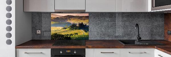 Glazen achterwand keuken Toscane, Italië
