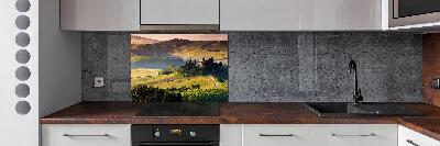 Glazen achterwand keuken Toscane, Italië