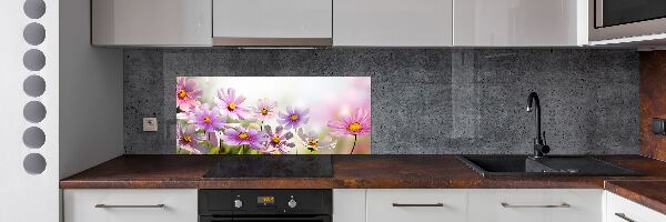 Achterwand keuken Bloemen in de weide