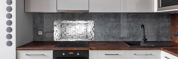 Spatplaat keuken Kubussen