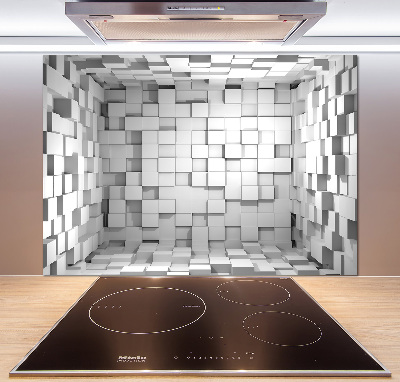 Spatplaat keuken Kubussen