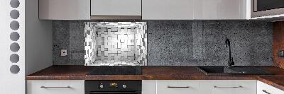 Spatplaat keuken Kubussen
