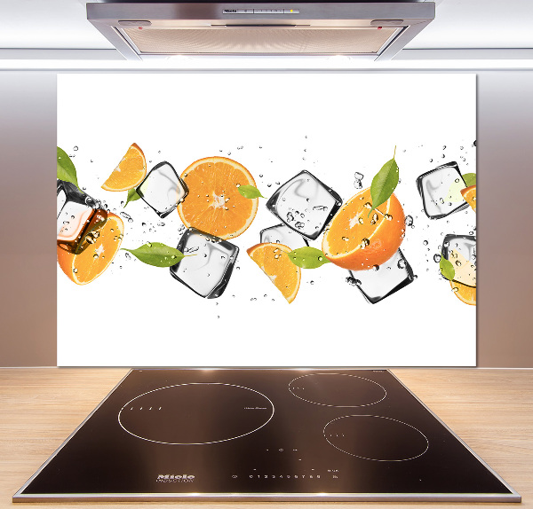 Panel do kuchni Pomarańcze z lodem