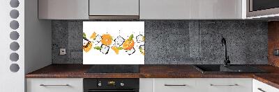 Achterwand keuken Sinaasappels met ijs