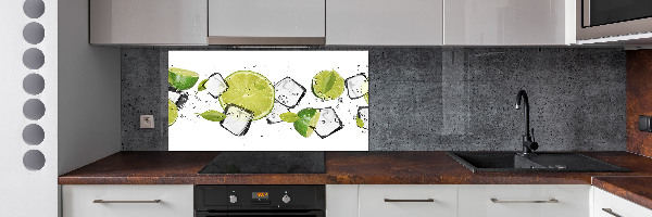 Spatscherm keuken Limoen met ijs