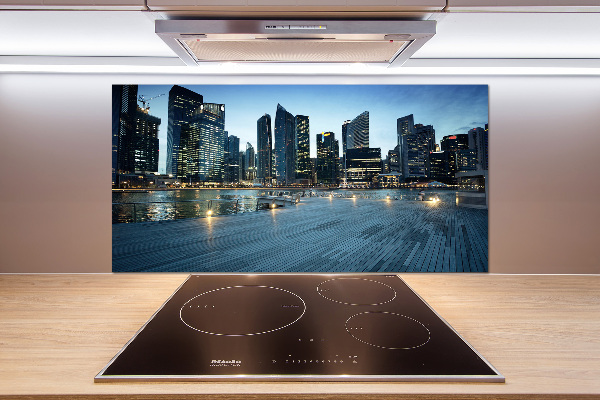 Keuken achterwand Singapore bij nacht