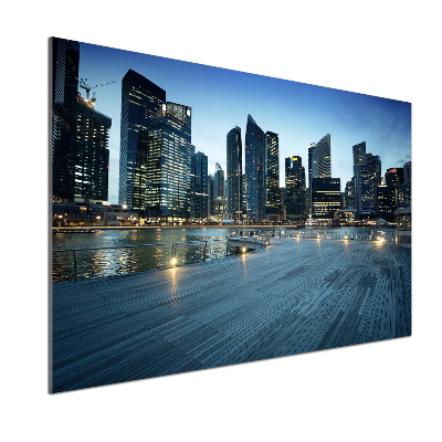 Keuken achterwand Singapore bij nacht