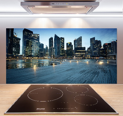 Keuken achterwand Singapore bij nacht