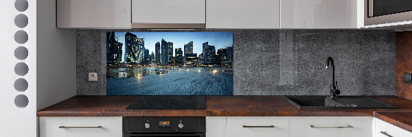 Keuken achterwand Singapore bij nacht