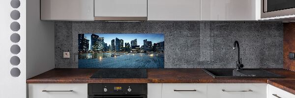 Keuken achterwand Singapore bij nacht