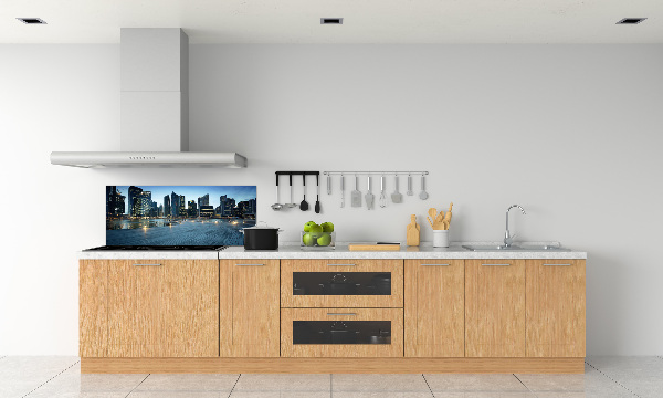 Keuken achterwand Singapore bij nacht