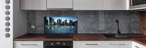 Keuken achterwand Singapore bij nacht