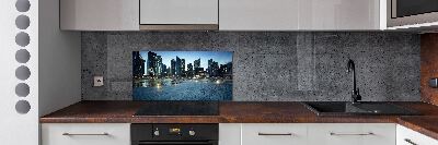 Keuken achterwand Singapore bij nacht