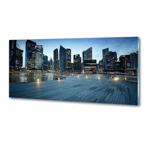 Keuken achterwand Singapore bij nacht