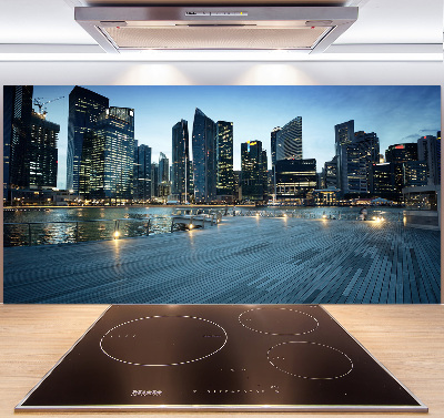 Keuken achterwand Singapore bij nacht