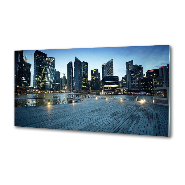 Keuken achterwand Singapore bij nacht