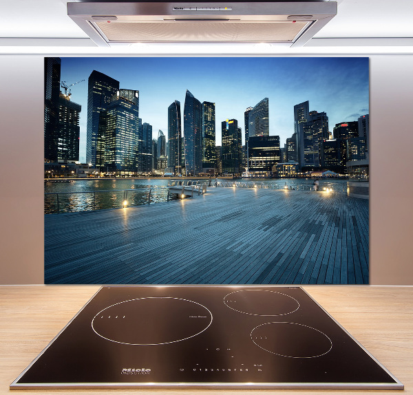 Keuken achterwand Singapore bij nacht