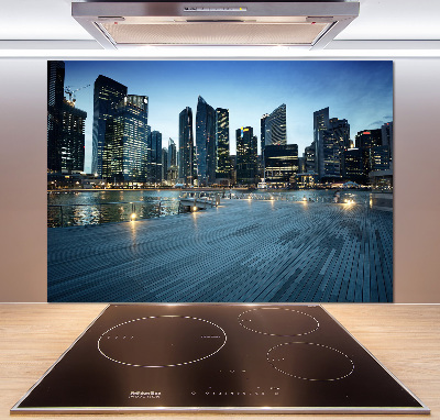 Keuken achterwand Singapore bij nacht