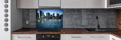 Keuken achterwand Singapore bij nacht