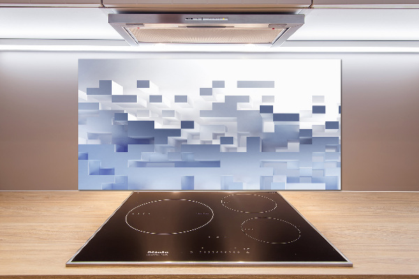 Achterwand keuken Kubusabstractie