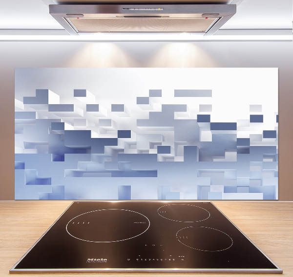 Achterwand keuken Kubusabstractie