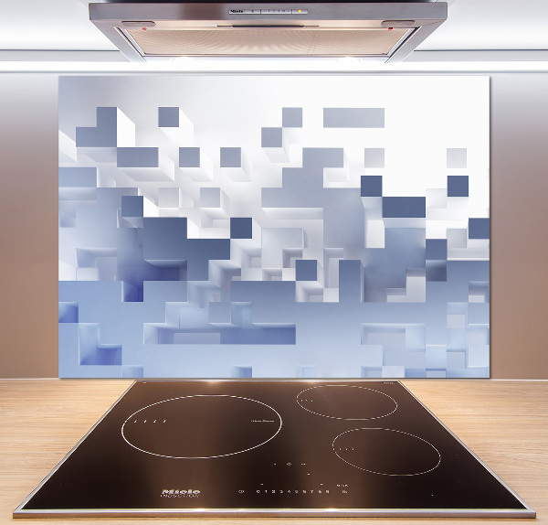 Achterwand keuken Kubusabstractie
